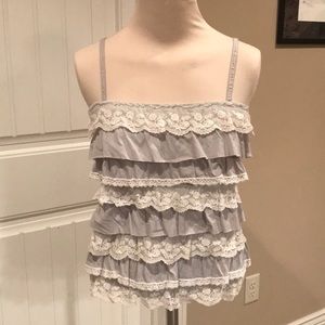 Lace Ruffle Top